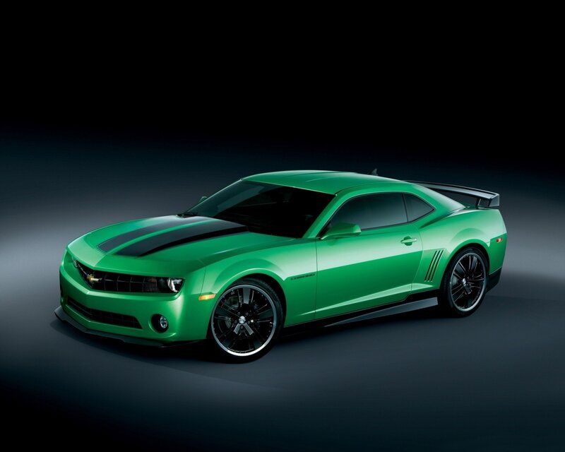 Green Chevrolet Camaro — Dramatic, Photograph