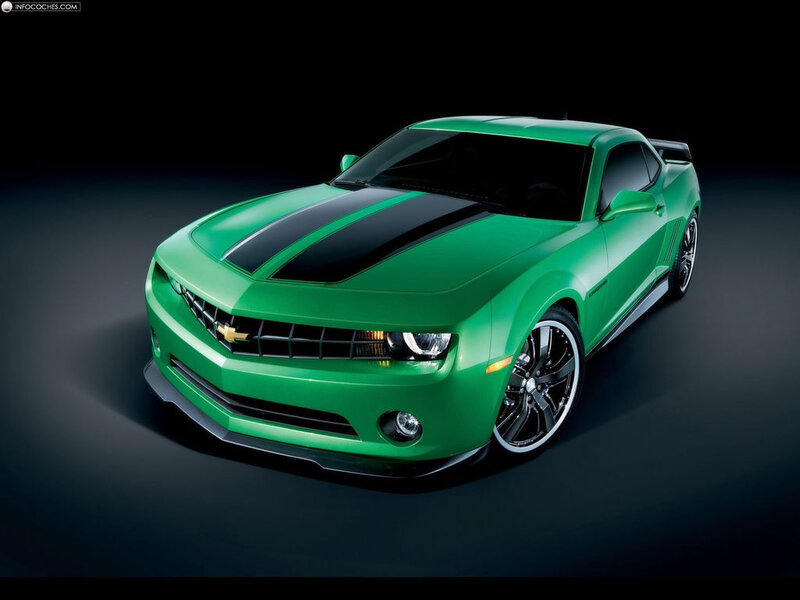 Green Chevrolet Camaro — Dramatic