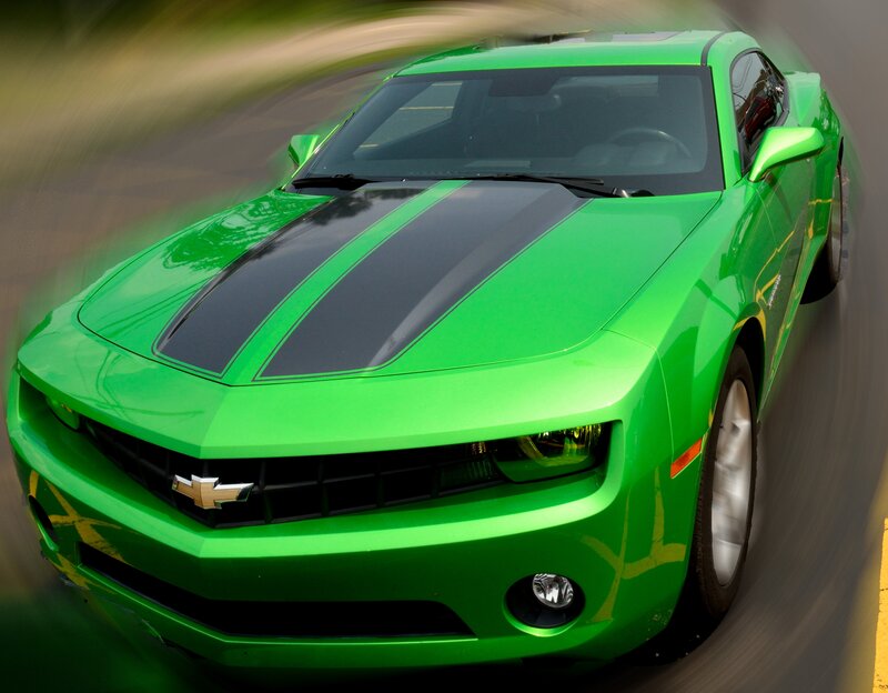Green Chevrolet Camaro — Dynamic