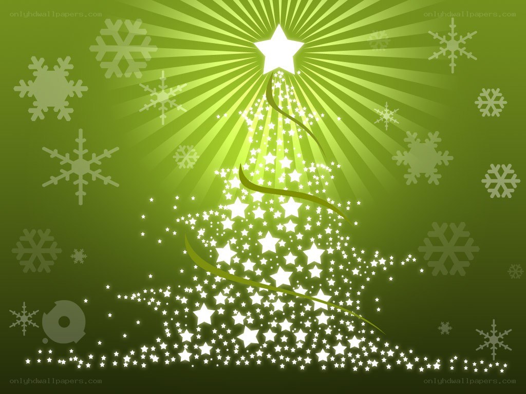 green christmas star tree