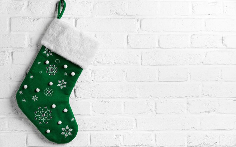 Green Christmas Stocking — Festive