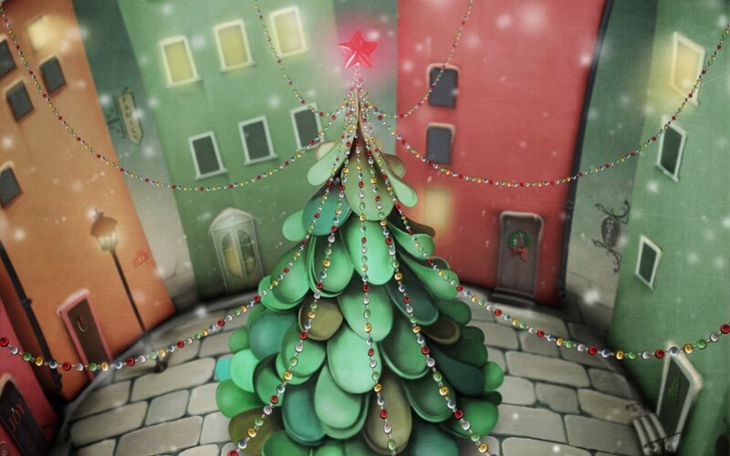 Green Christmas Tree — Festive