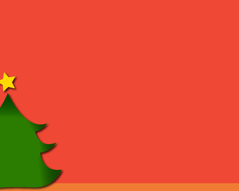 Green Christmas Tree — Red, Festive