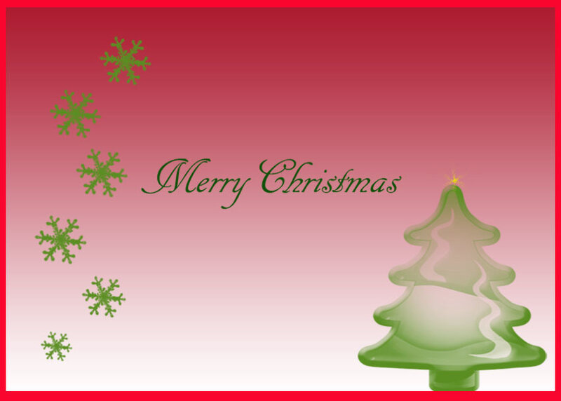 Green Christmas Tree — Red