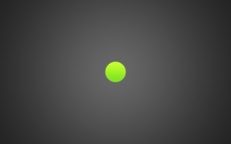 green circle on dark background