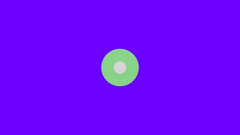 Green Circle on Purple