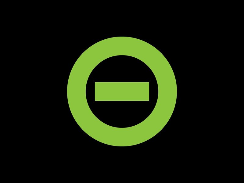 green circle with horizontal bar