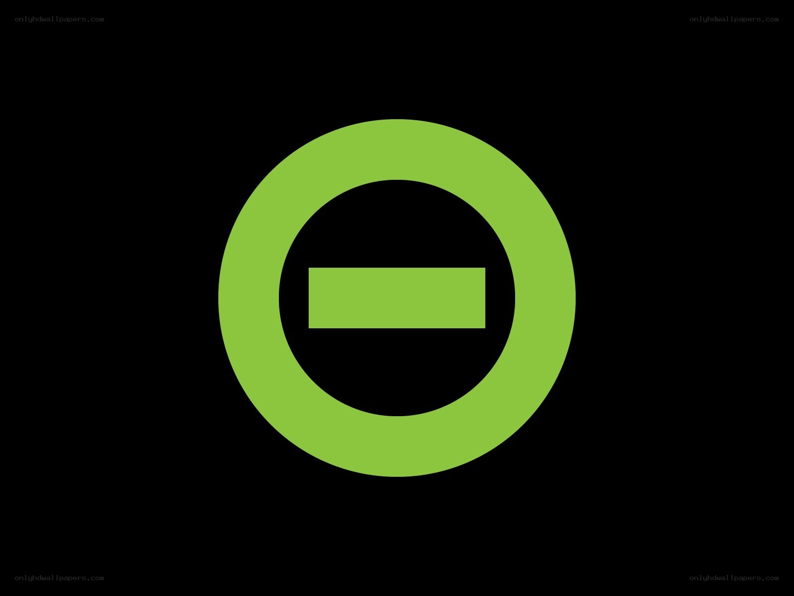 green circle with horizontal bar