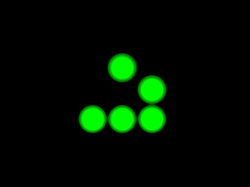 green circles on black