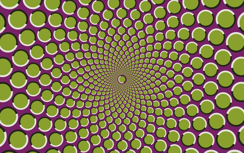 Green Circles on Purple