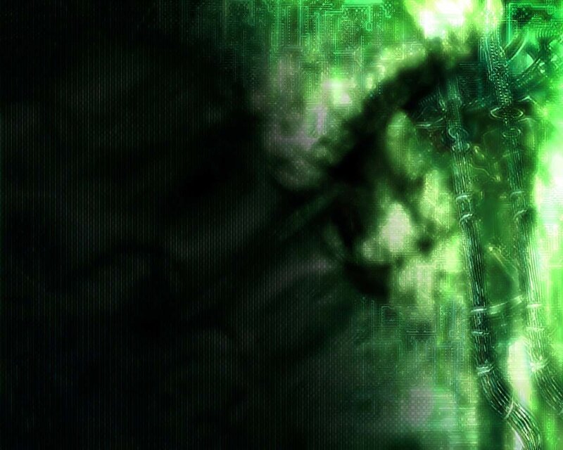 green circuit board abstract