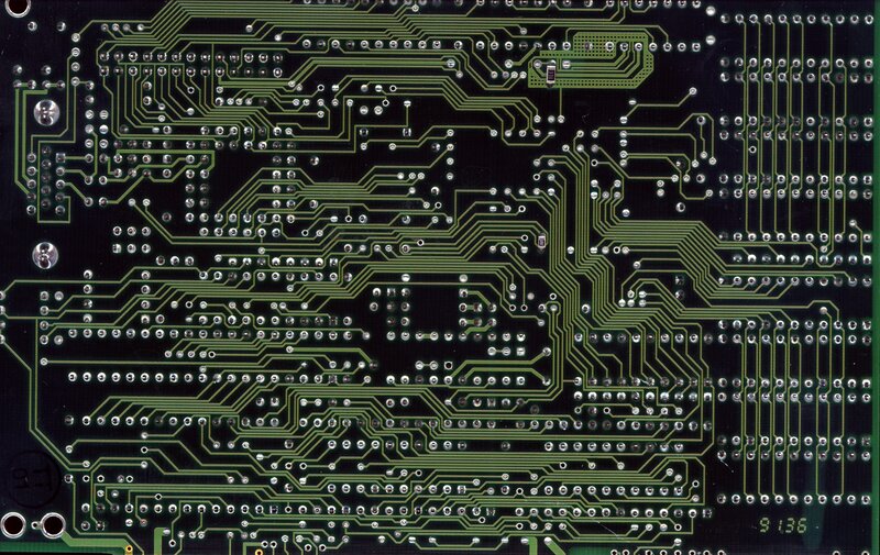 Green Circuit Board — Black, Technical, Photograph