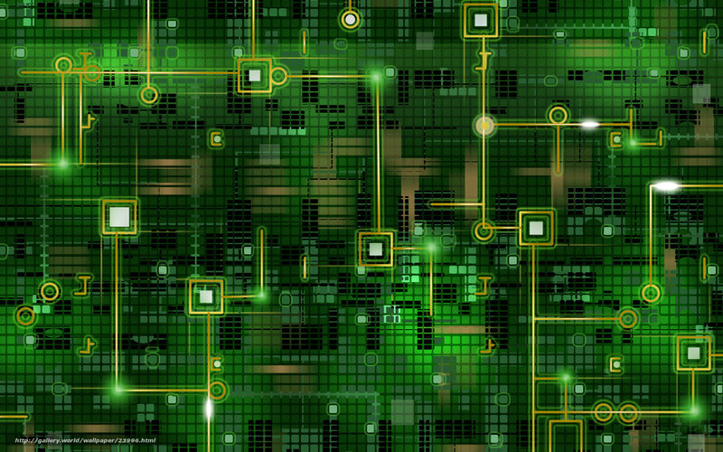 green circuit board pattern