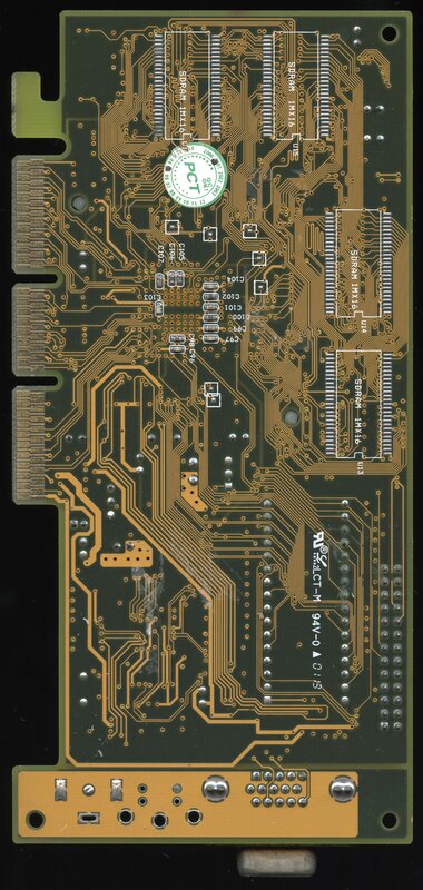 Green circuit board with components