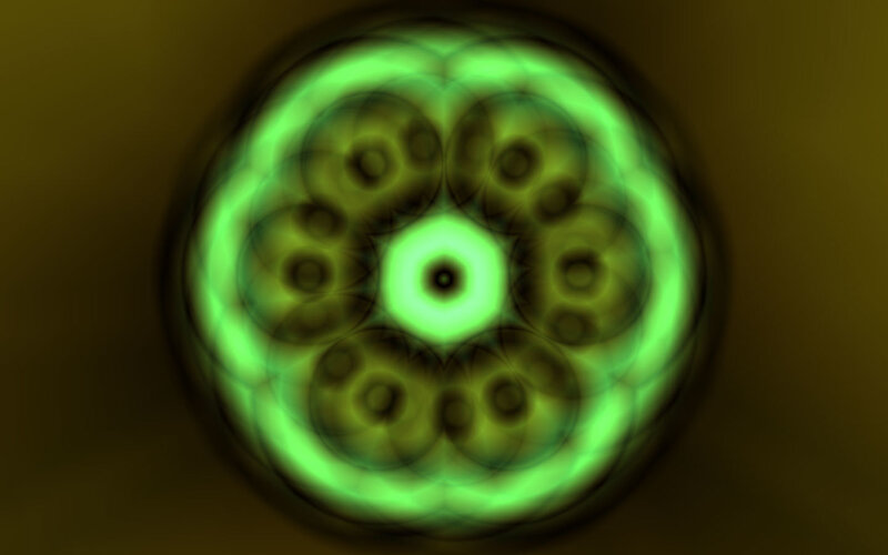 green circular abstract pattern