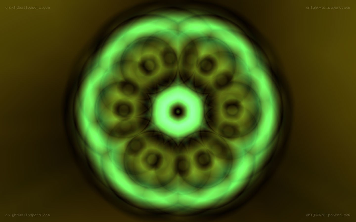 green circular abstract pattern