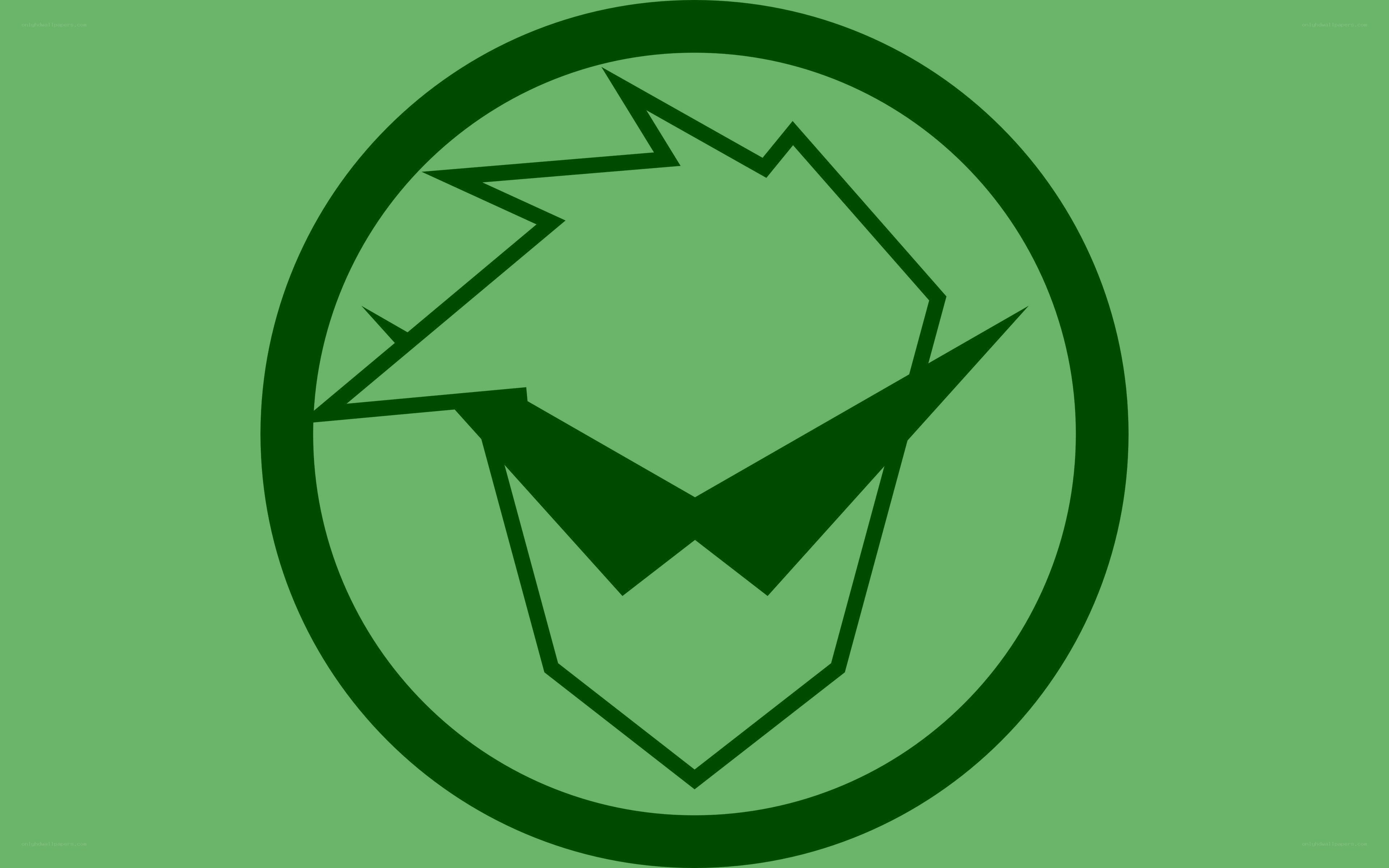 green circular logo with abstract design