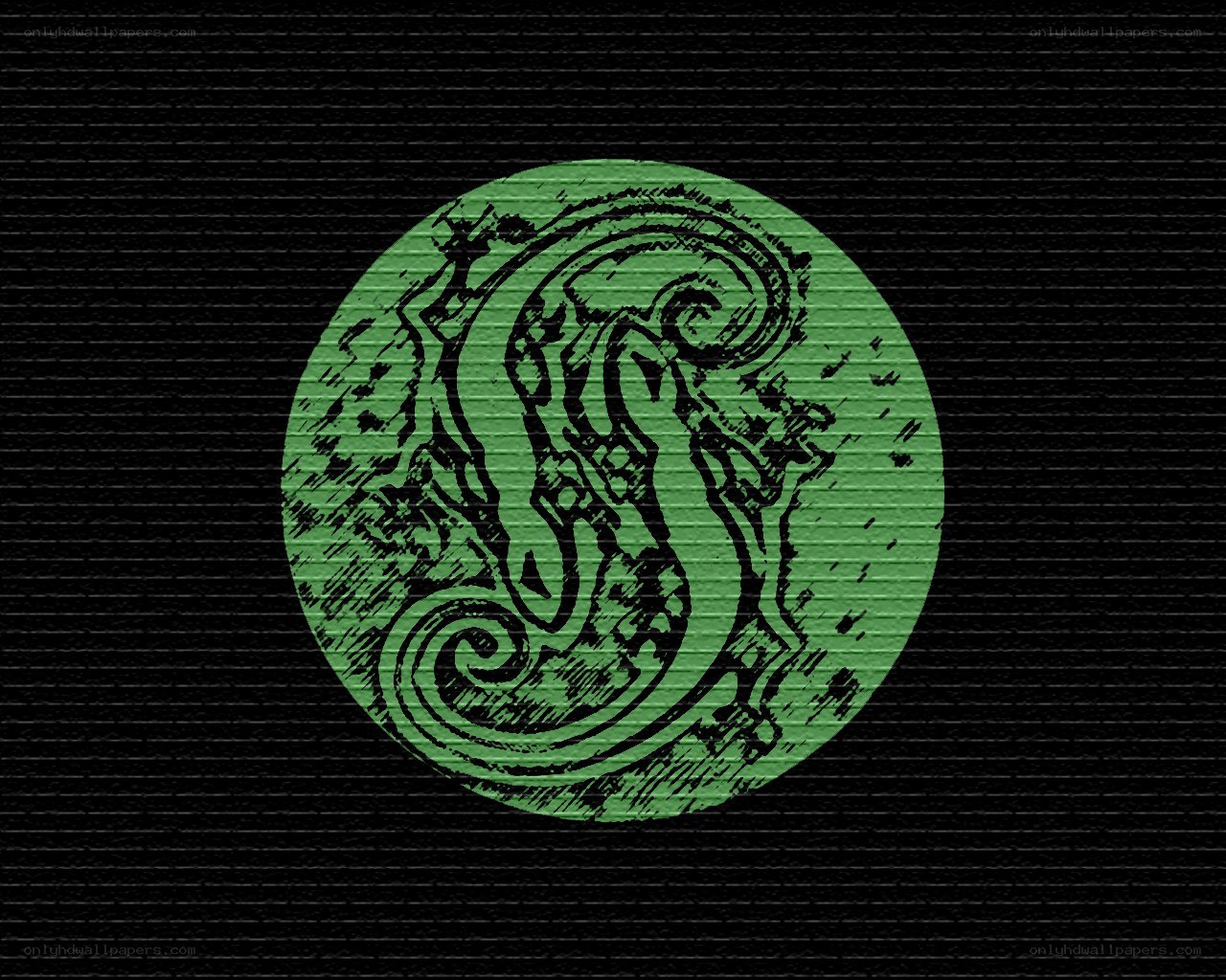 green circular logo with stylized design