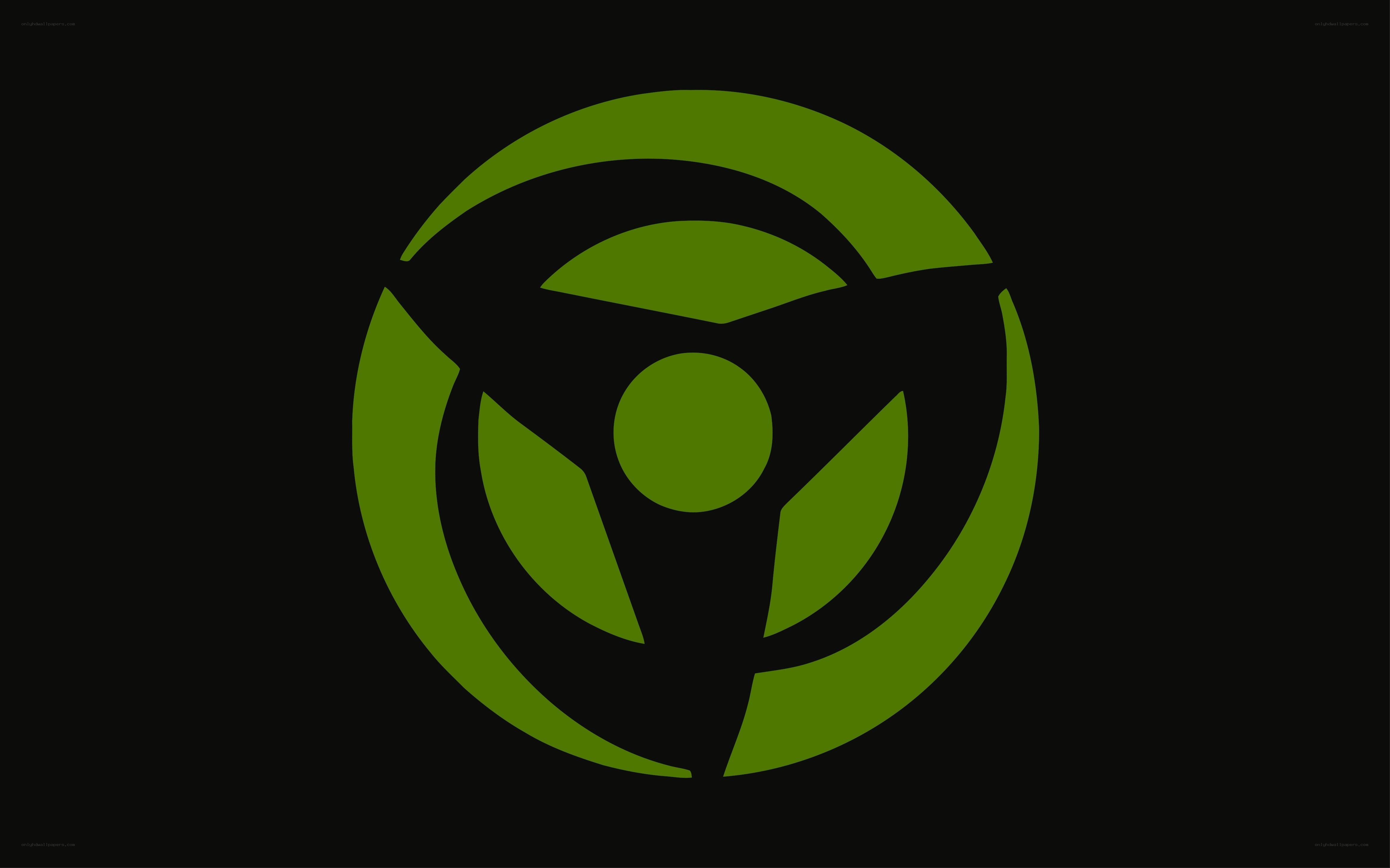 green circular symbol logo