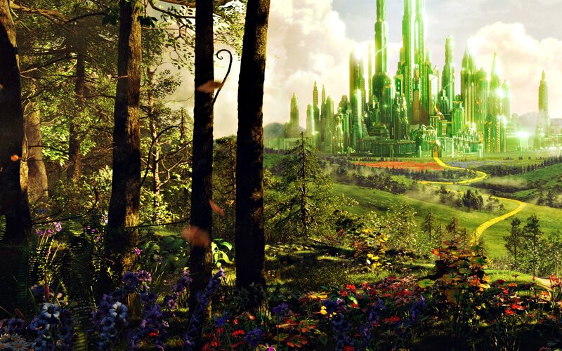 Green City in Forest