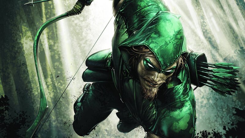 Green-clad Archer — Green, Dramatic, Comic, Bow