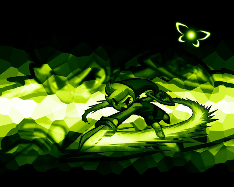 Green-clad Character in Motion