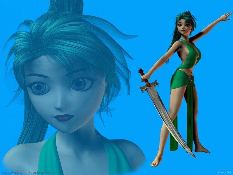 green-clad warrior woman