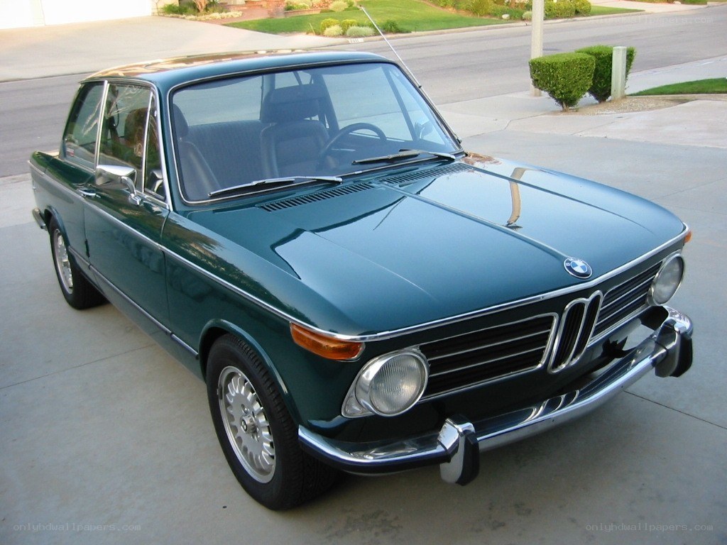 Green classic BMW car