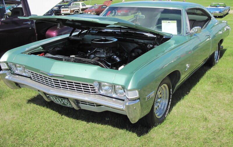 Green Classic Car — Calm, Afternoon, Photograph, Car Show, Grass