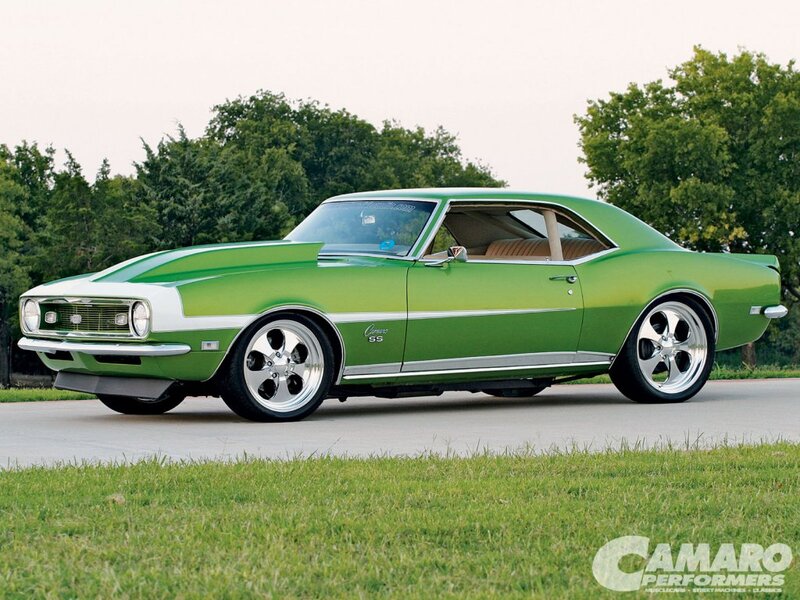 Green Classic Car — Calm, Afternoon, Photograph, Grass