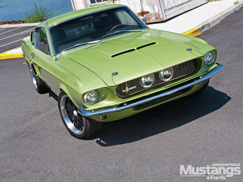Green Classic Car — Calm, Afternoon, Photograph, Parking Lot