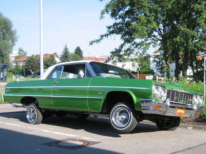 Green Classic Car — Calm, Afternoon, Photograph, Tree