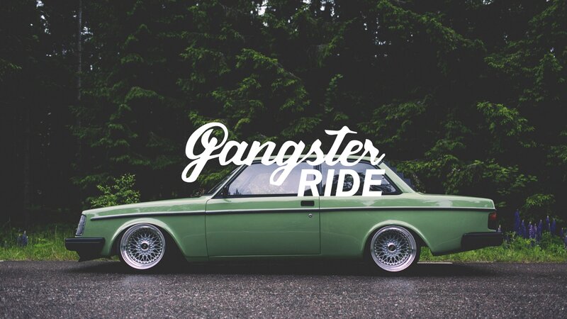 Green Classic Car — Calm, Afternoon, Photograph, Trees, Flowers