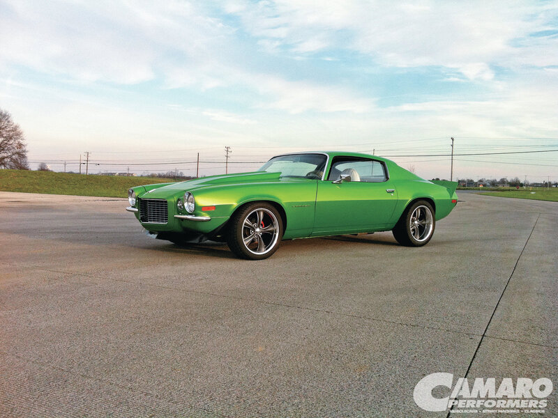 Green Classic Car — Calm, Sunset