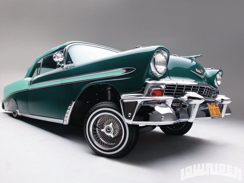 Green Classic Car — Dramatic, Photograph, Chrome Grille