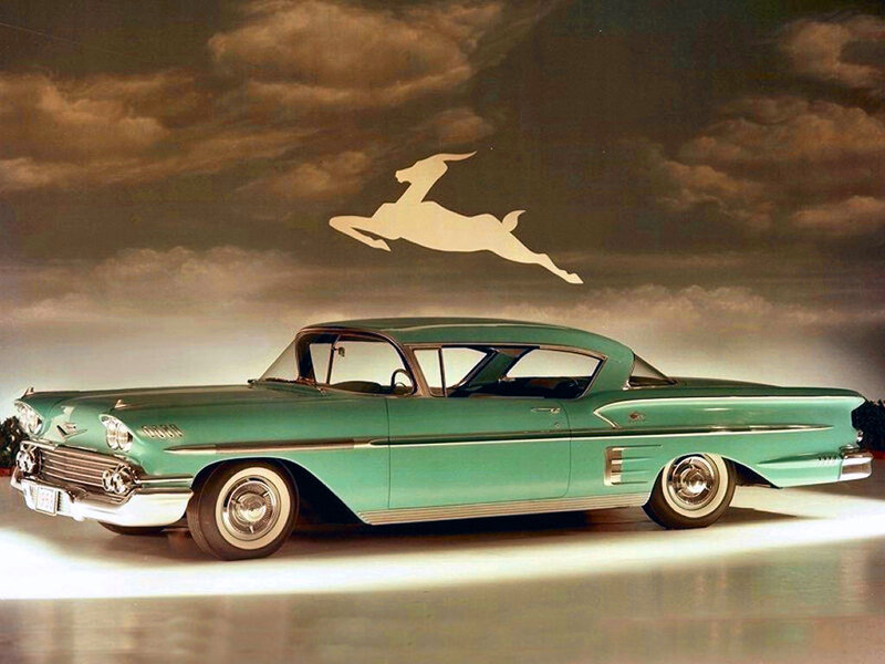 Green Classic Car — Dramatic, Photograph