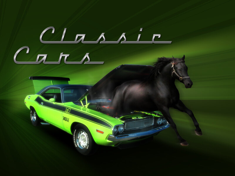 Green Classic Car — Dramatic