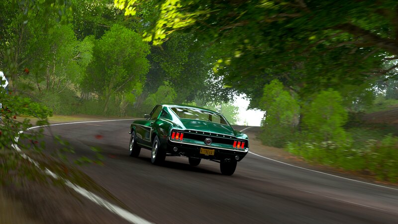 Green Classic Car — Dynamic, Afternoon, 3d Render
