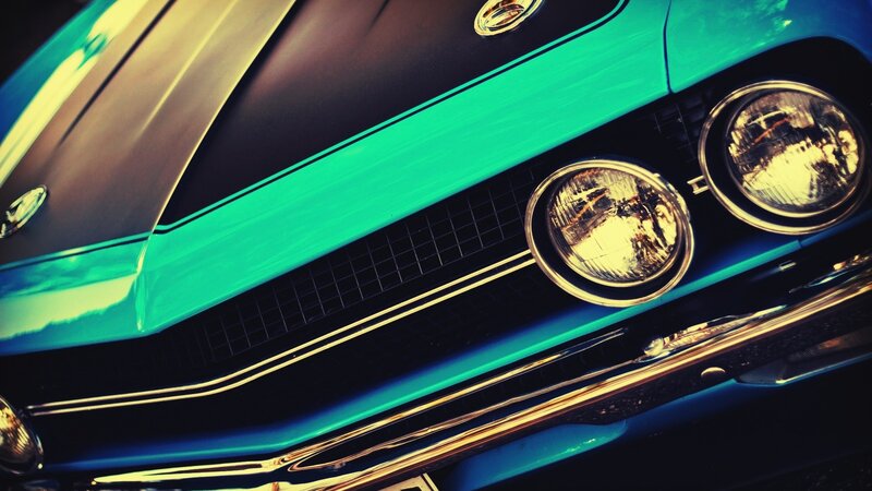 Green Classic Car Front