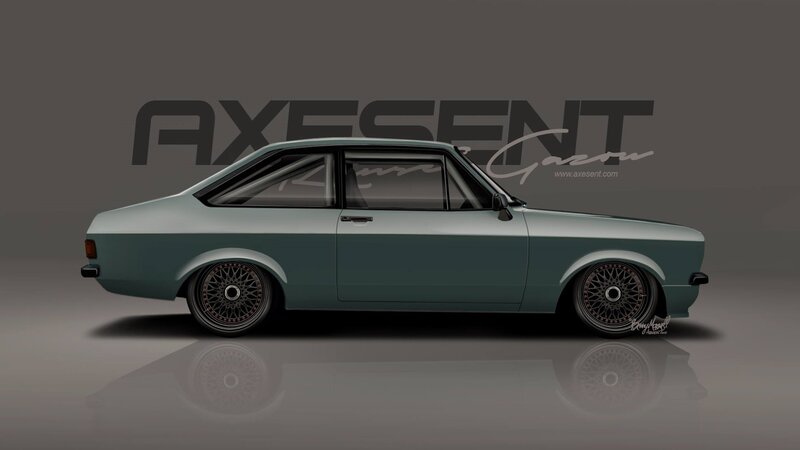Green Classic Car — Gray