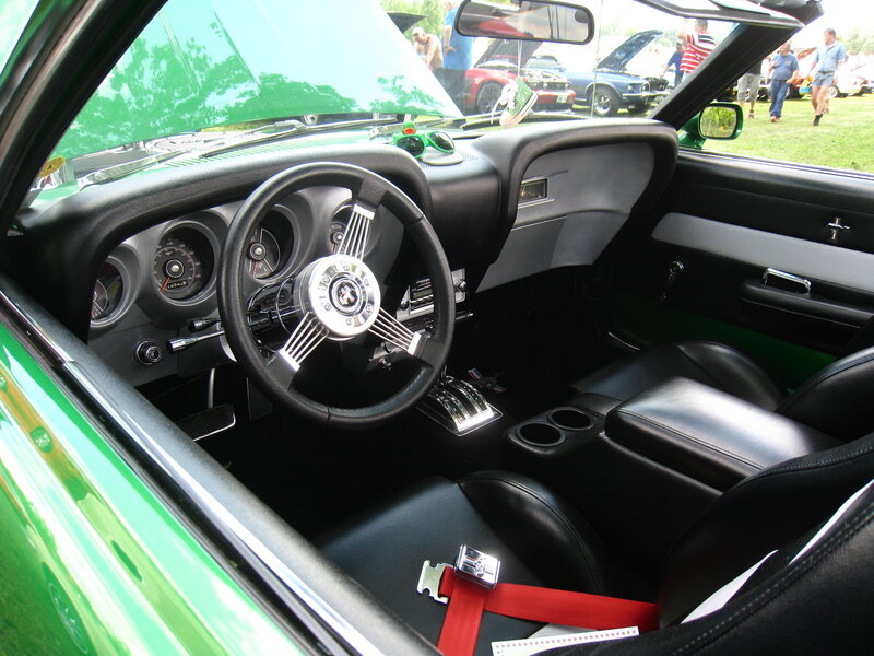 Green Classic Car Interior