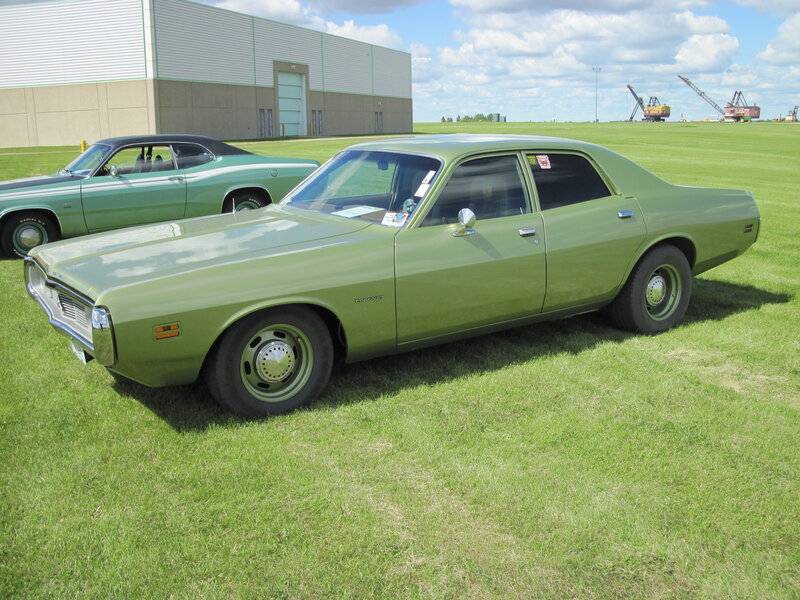 Green Classic Car — Outdoor, Afternoon, Photograph, Grass Field