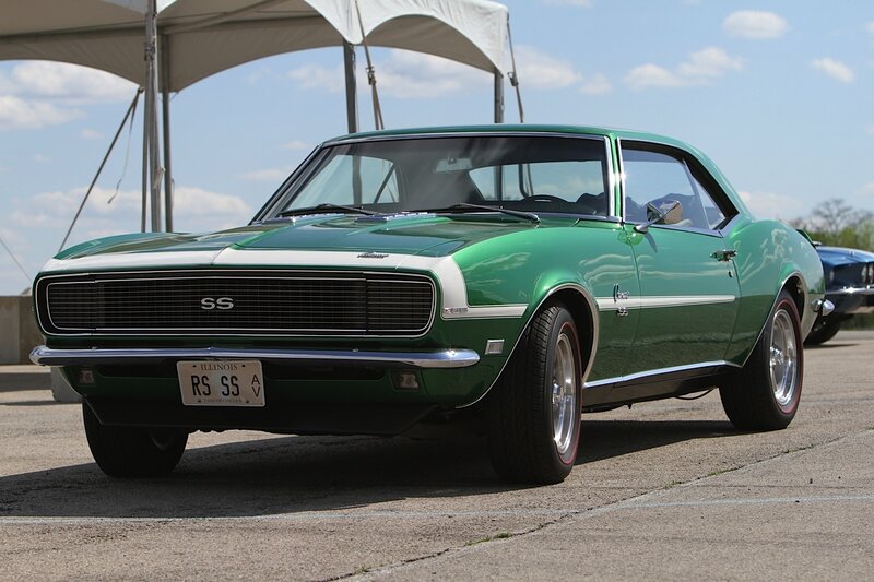 Green Classic Car — Outdoor, Afternoon, Photograph, Tent
