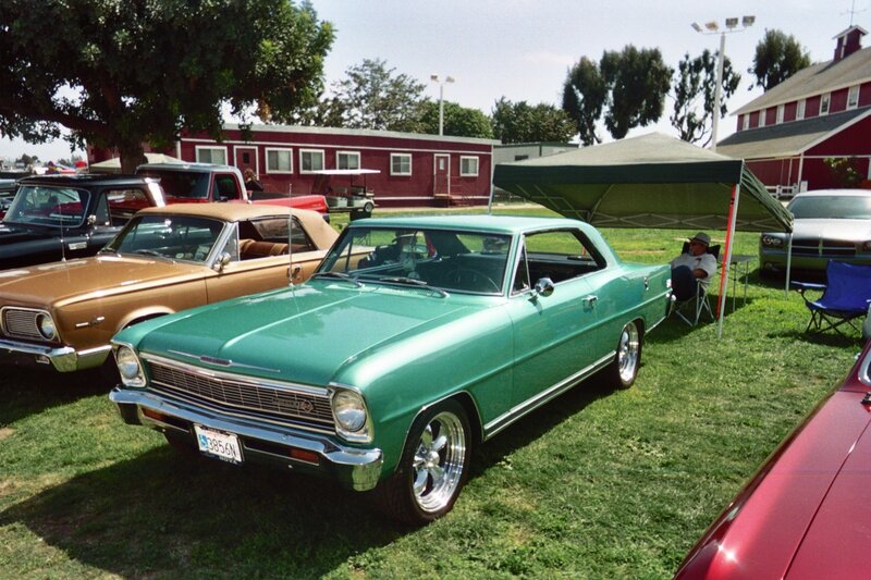 Green Classic Car — Outdoor, Afternoon