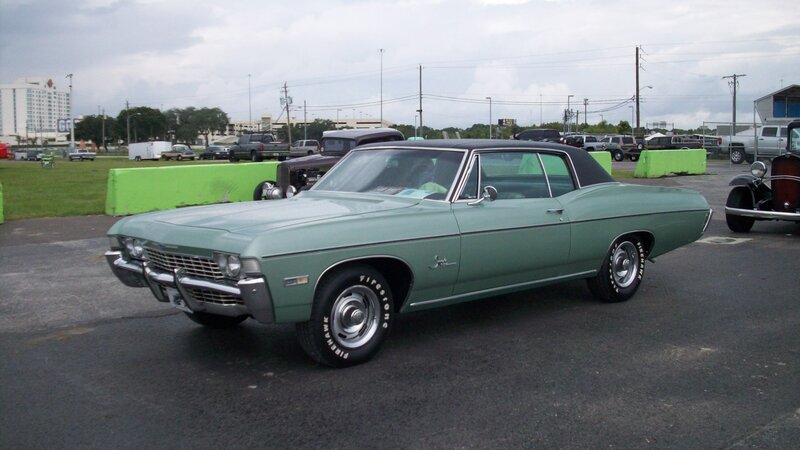 Green Classic Car — Overcast