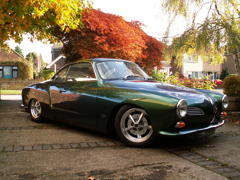 Green Classic Car — Serene, Autumn