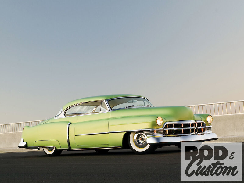 Green Classic Car — Serene, Sunset