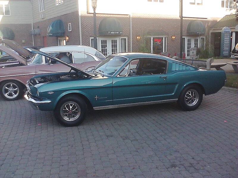 Green Classic Car — Teal, Calm, Afternoon