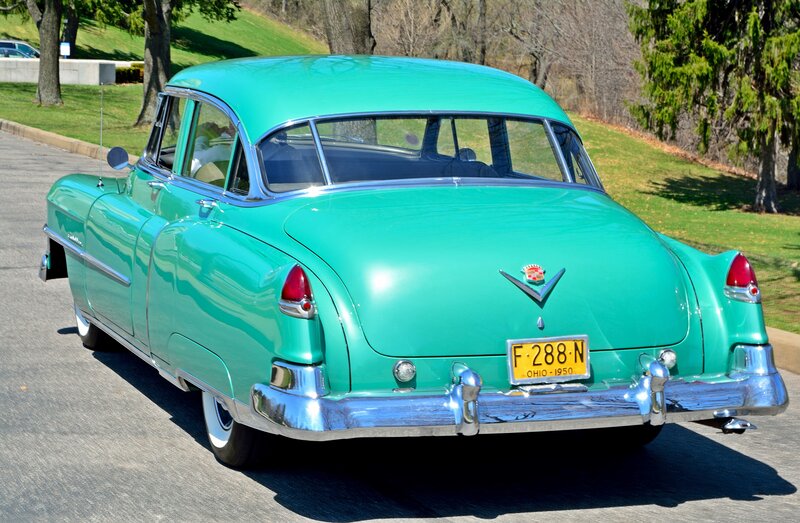 Green Classic Car — Teal, Serene