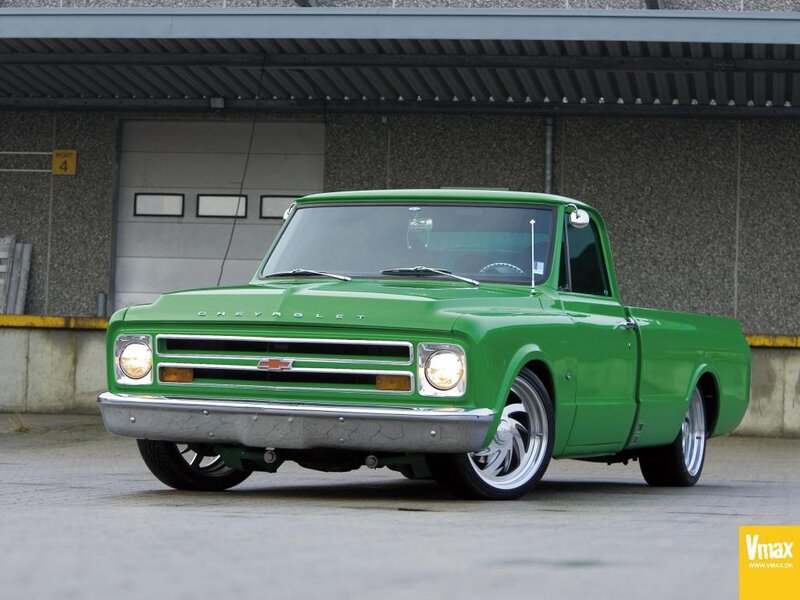 green classic chevrolet pickup truck